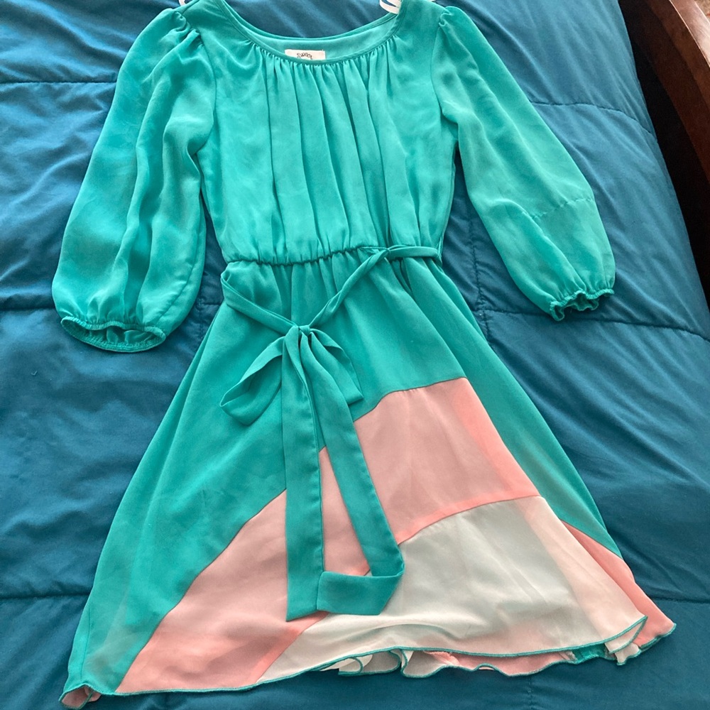 Teal summer dress